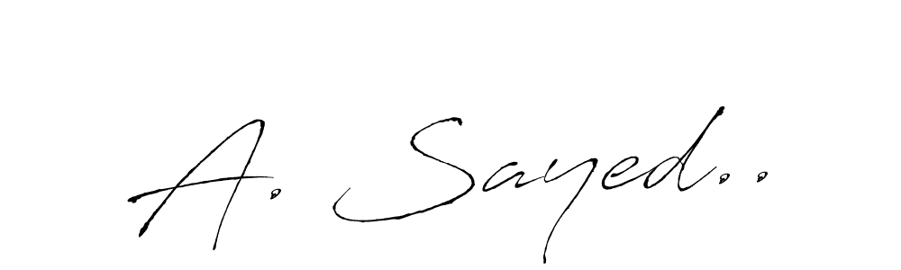 Once you've used our free online signature maker to create your best signature Antro_Vectra style, it's time to enjoy all of the benefits that A. Sayed.. name signing documents. A. Sayed.. signature style 6 images and pictures png