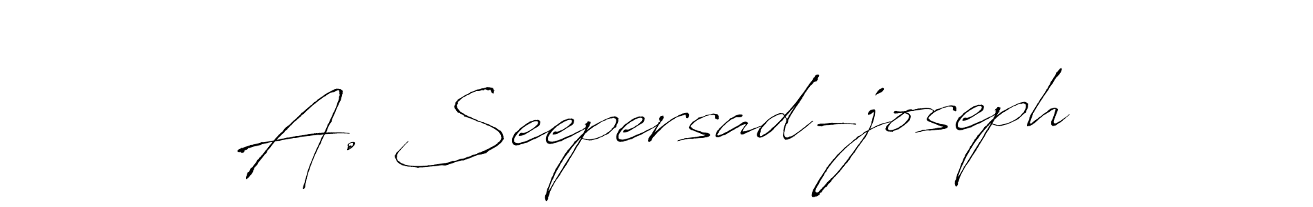 How to make A. Seepersad-joseph name signature. Use Antro_Vectra style for creating short signs online. This is the latest handwritten sign. A. Seepersad-joseph signature style 6 images and pictures png