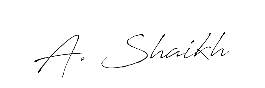 Make a beautiful signature design for name A. Shaikh. With this signature (Antro_Vectra) style, you can create a handwritten signature for free. A. Shaikh signature style 6 images and pictures png