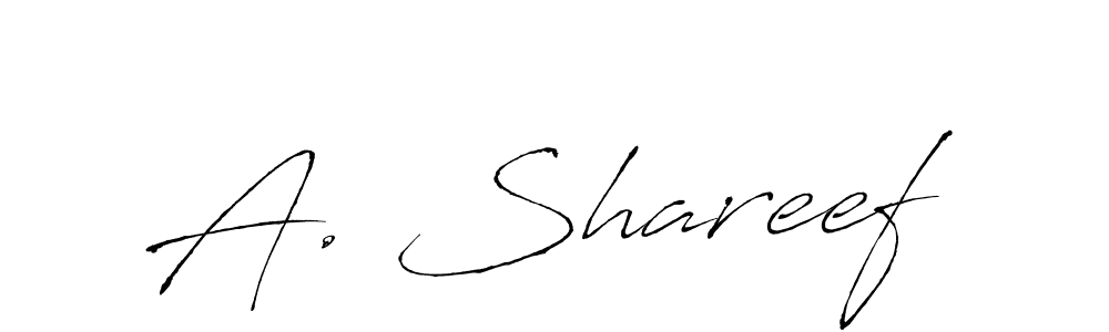 Also we have A. Shareef name is the best signature style. Create professional handwritten signature collection using Antro_Vectra autograph style. A. Shareef signature style 6 images and pictures png