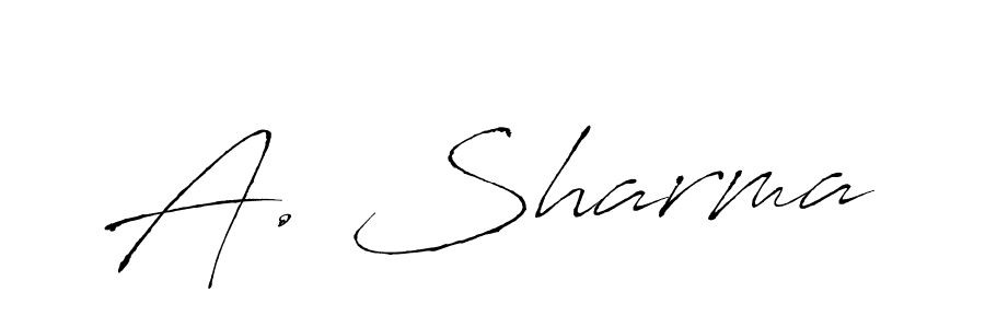 You should practise on your own different ways (Antro_Vectra) to write your name (A. Sharma) in signature. don't let someone else do it for you. A. Sharma signature style 6 images and pictures png