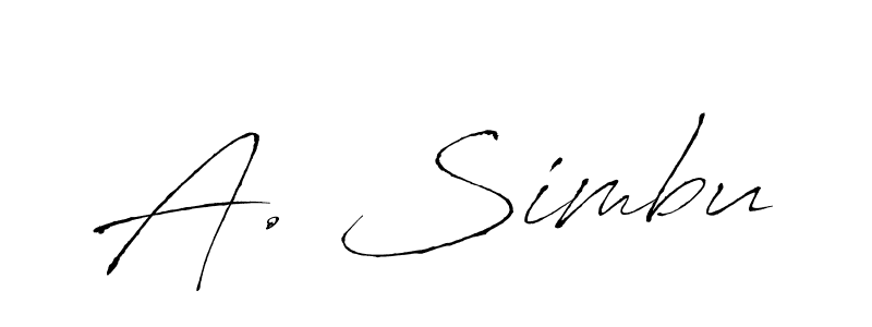 The best way (Antro_Vectra) to make a short signature is to pick only two or three words in your name. The name A. Simbu include a total of six letters. For converting this name. A. Simbu signature style 6 images and pictures png