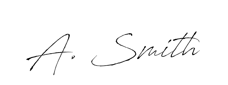 The best way (Antro_Vectra) to make a short signature is to pick only two or three words in your name. The name A. Smith include a total of six letters. For converting this name. A. Smith signature style 6 images and pictures png