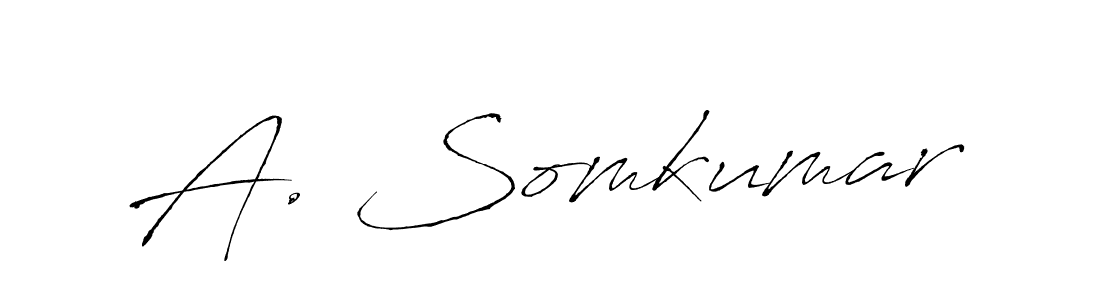 Create a beautiful signature design for name A. Somkumar. With this signature (Antro_Vectra) fonts, you can make a handwritten signature for free. A. Somkumar signature style 6 images and pictures png