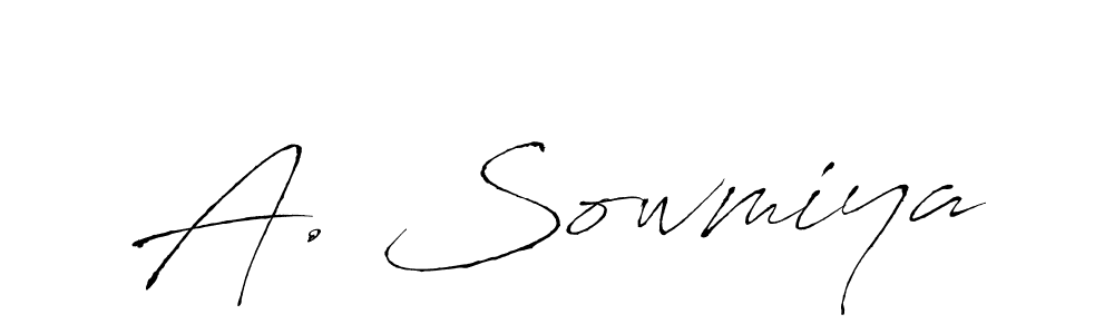 if you are searching for the best signature style for your name A. Sowmiya. so please give up your signature search. here we have designed multiple signature styles  using Antro_Vectra. A. Sowmiya signature style 6 images and pictures png