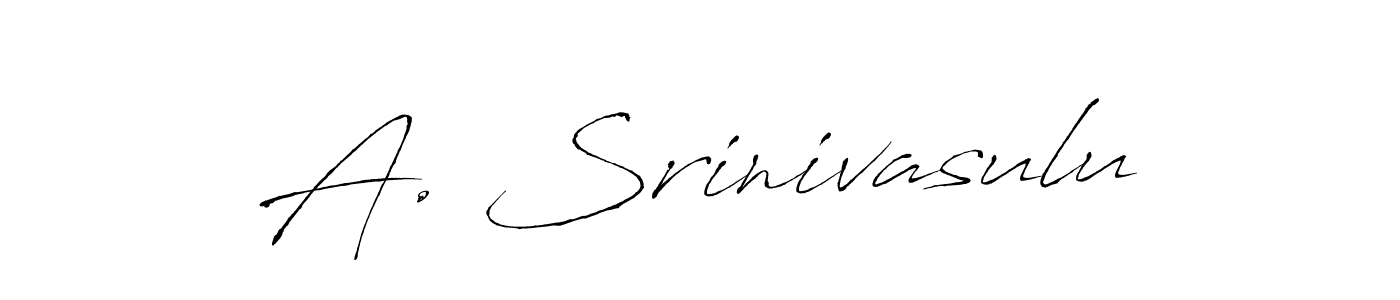 How to make A. Srinivasulu signature? Antro_Vectra is a professional autograph style. Create handwritten signature for A. Srinivasulu name. A. Srinivasulu signature style 6 images and pictures png