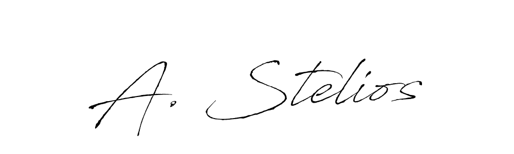 A. Stelios stylish signature style. Best Handwritten Sign (Antro_Vectra) for my name. Handwritten Signature Collection Ideas for my name A. Stelios. A. Stelios signature style 6 images and pictures png