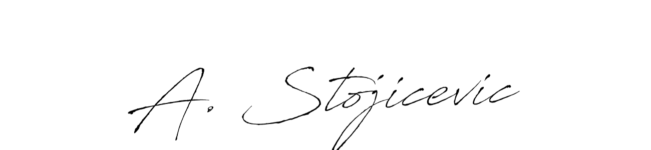 Also we have A. Stojicevic name is the best signature style. Create professional handwritten signature collection using Antro_Vectra autograph style. A. Stojicevic signature style 6 images and pictures png