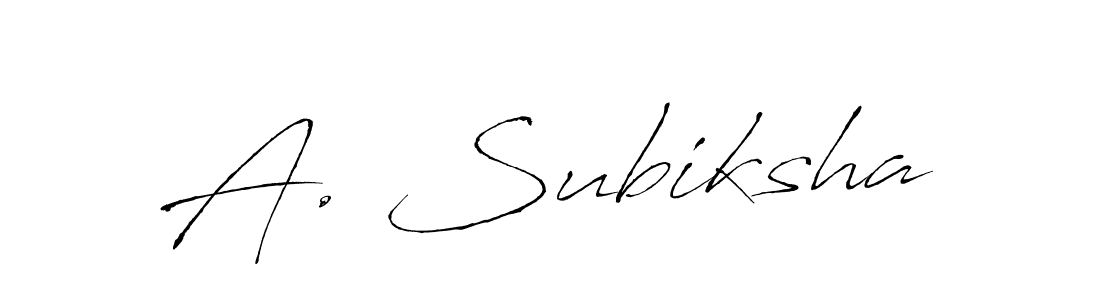 Use a signature maker to create a handwritten signature online. With this signature software, you can design (Antro_Vectra) your own signature for name A. Subiksha. A. Subiksha signature style 6 images and pictures png