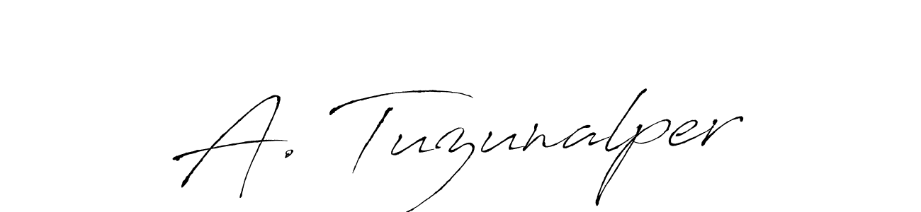 Also You can easily find your signature by using the search form. We will create A. Tuzunalper name handwritten signature images for you free of cost using Antro_Vectra sign style. A. Tuzunalper signature style 6 images and pictures png