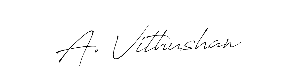 You can use this online signature creator to create a handwritten signature for the name A. Vithushan. This is the best online autograph maker. A. Vithushan signature style 6 images and pictures png