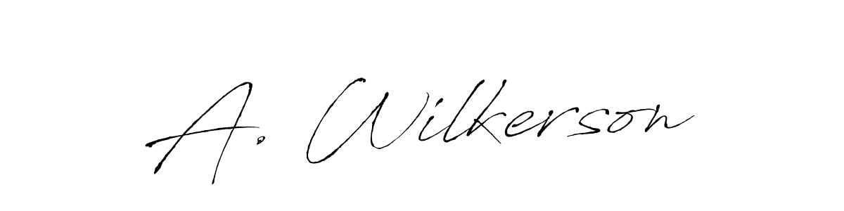 How to make A. Wilkerson signature? Antro_Vectra is a professional autograph style. Create handwritten signature for A. Wilkerson name. A. Wilkerson signature style 6 images and pictures png