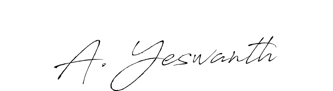 Similarly Antro_Vectra is the best handwritten signature design. Signature creator online .You can use it as an online autograph creator for name A. Yeswanth. A. Yeswanth signature style 6 images and pictures png