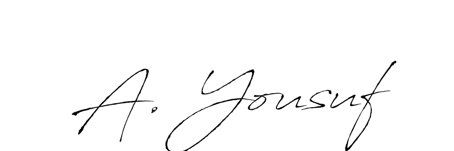 The best way (Antro_Vectra) to make a short signature is to pick only two or three words in your name. The name A. Yousuf include a total of six letters. For converting this name. A. Yousuf signature style 6 images and pictures png