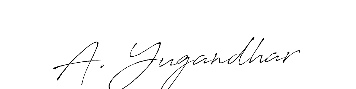 if you are searching for the best signature style for your name A. Yugandhar. so please give up your signature search. here we have designed multiple signature styles  using Antro_Vectra. A. Yugandhar signature style 6 images and pictures png