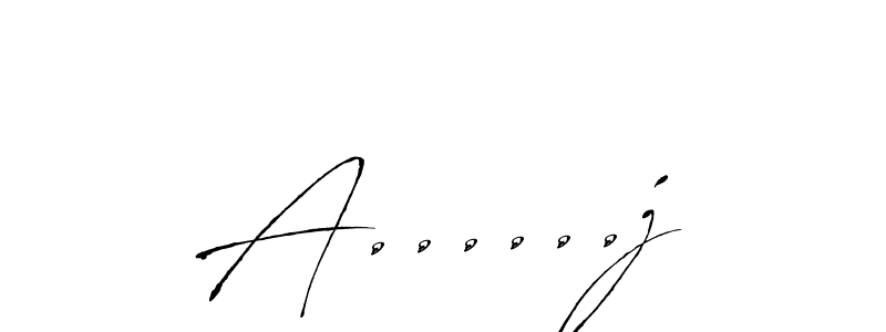 Similarly Antro_Vectra is the best handwritten signature design. Signature creator online .You can use it as an online autograph creator for name A......j. A......j signature style 6 images and pictures png