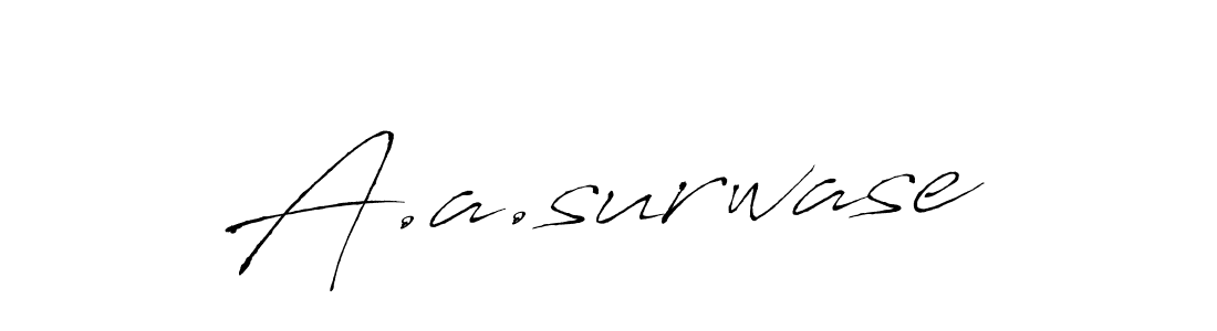 Also You can easily find your signature by using the search form. We will create A.a.surwase name handwritten signature images for you free of cost using Antro_Vectra sign style. A.a.surwase signature style 6 images and pictures png