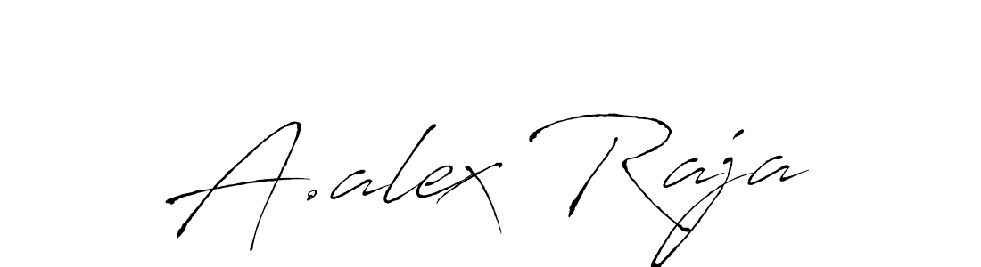 Make a beautiful signature design for name A.alex Raja. With this signature (Antro_Vectra) style, you can create a handwritten signature for free. A.alex Raja signature style 6 images and pictures png