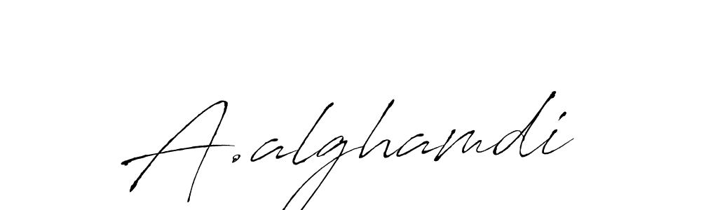 Make a beautiful signature design for name A.alghamdi. With this signature (Antro_Vectra) style, you can create a handwritten signature for free. A.alghamdi signature style 6 images and pictures png