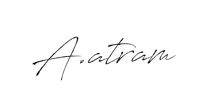 Make a beautiful signature design for name A.atram. With this signature (Antro_Vectra) style, you can create a handwritten signature for free. A.atram signature style 6 images and pictures png