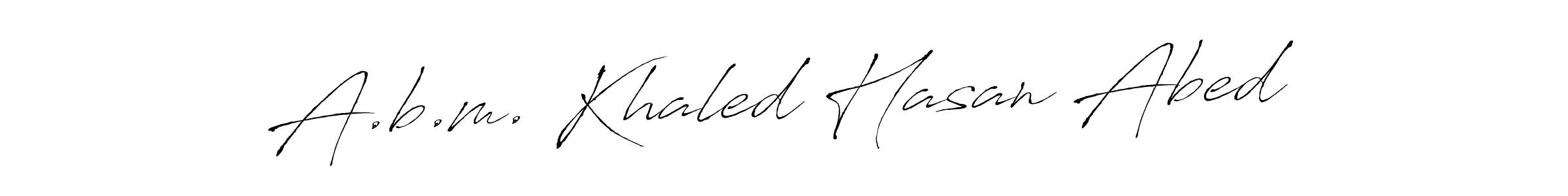 You should practise on your own different ways (Antro_Vectra) to write your name (A.b.m. Khaled Hasan Abed) in signature. don't let someone else do it for you. A.b.m. Khaled Hasan Abed signature style 6 images and pictures png