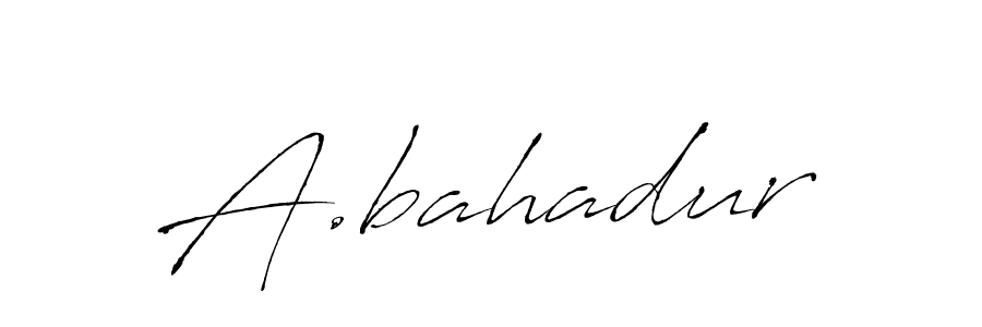 if you are searching for the best signature style for your name A.bahadur. so please give up your signature search. here we have designed multiple signature styles  using Antro_Vectra. A.bahadur signature style 6 images and pictures png