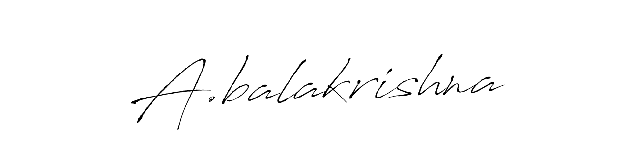 Make a beautiful signature design for name A.balakrishna. With this signature (Antro_Vectra) style, you can create a handwritten signature for free. A.balakrishna signature style 6 images and pictures png