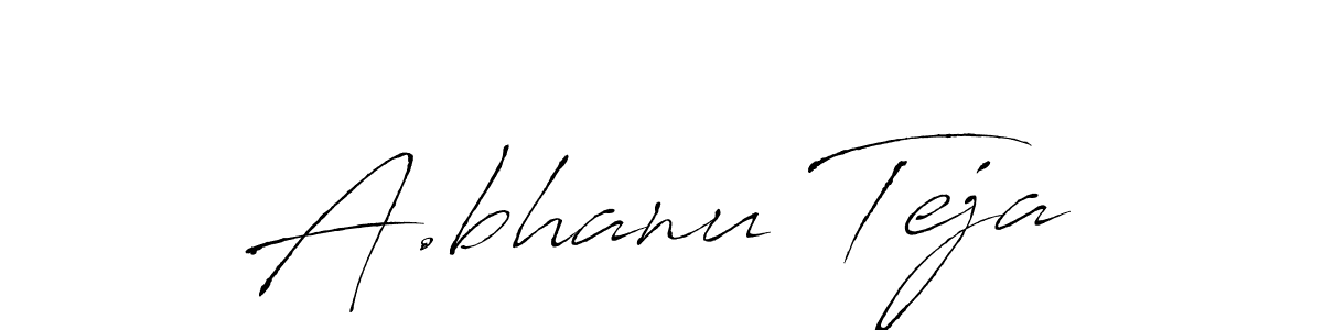 Make a beautiful signature design for name A.bhanu Teja. With this signature (Antro_Vectra) style, you can create a handwritten signature for free. A.bhanu Teja signature style 6 images and pictures png