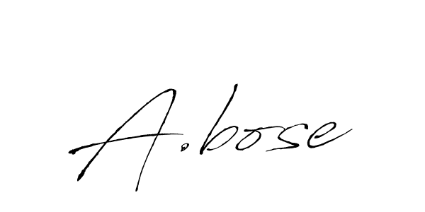 The best way (Antro_Vectra) to make a short signature is to pick only two or three words in your name. The name A.bose include a total of six letters. For converting this name. A.bose signature style 6 images and pictures png