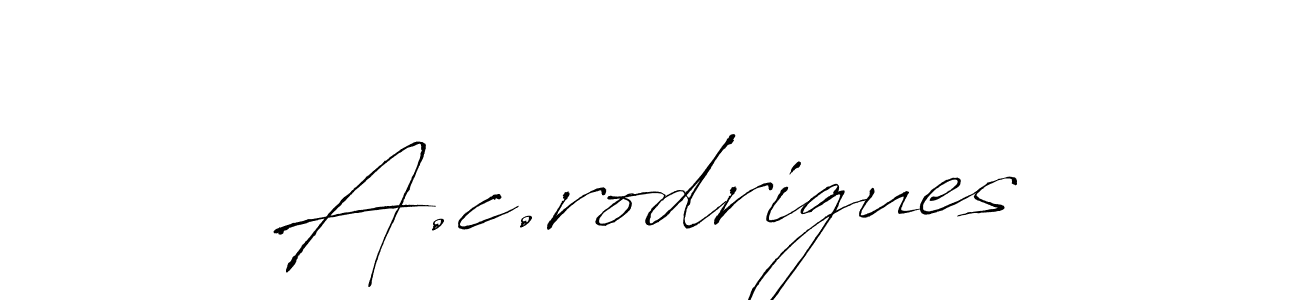 Design your own signature with our free online signature maker. With this signature software, you can create a handwritten (Antro_Vectra) signature for name A.c.rodrigues. A.c.rodrigues signature style 6 images and pictures png