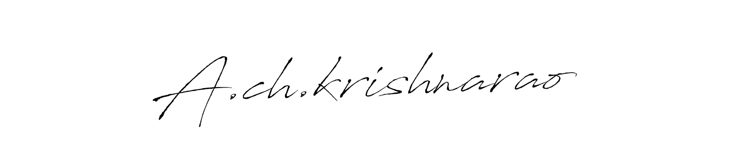 The best way (Antro_Vectra) to make a short signature is to pick only two or three words in your name. The name A.ch.krishnarao include a total of six letters. For converting this name. A.ch.krishnarao signature style 6 images and pictures png