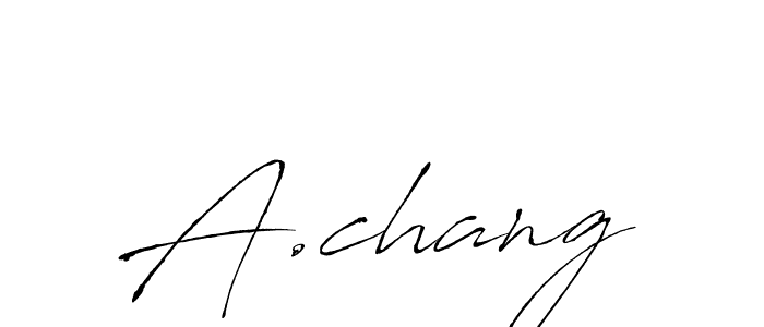 The best way (Antro_Vectra) to make a short signature is to pick only two or three words in your name. The name A.chang include a total of six letters. For converting this name. A.chang signature style 6 images and pictures png