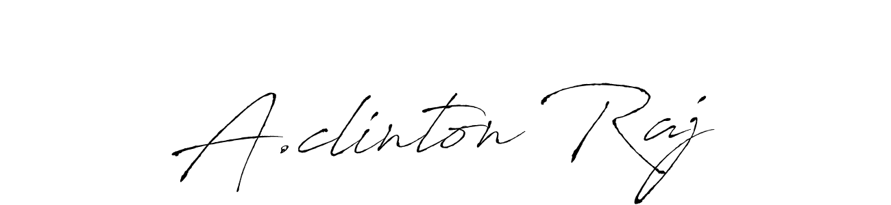 How to make A.clinton Raj signature? Antro_Vectra is a professional autograph style. Create handwritten signature for A.clinton Raj name. A.clinton Raj signature style 6 images and pictures png