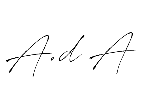 A.d A stylish signature style. Best Handwritten Sign (Antro_Vectra) for my name. Handwritten Signature Collection Ideas for my name A.d A. A.d A signature style 6 images and pictures png