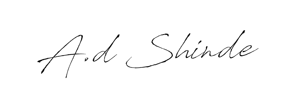 How to make A.d Shinde signature? Antro_Vectra is a professional autograph style. Create handwritten signature for A.d Shinde name. A.d Shinde signature style 6 images and pictures png