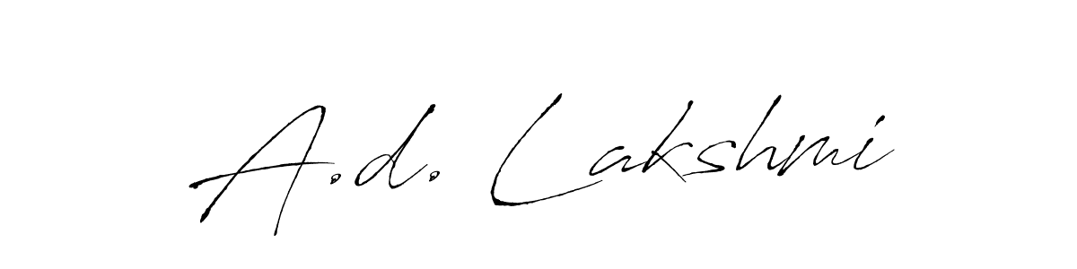 You can use this online signature creator to create a handwritten signature for the name A.d. Lakshmi. This is the best online autograph maker. A.d. Lakshmi signature style 6 images and pictures png