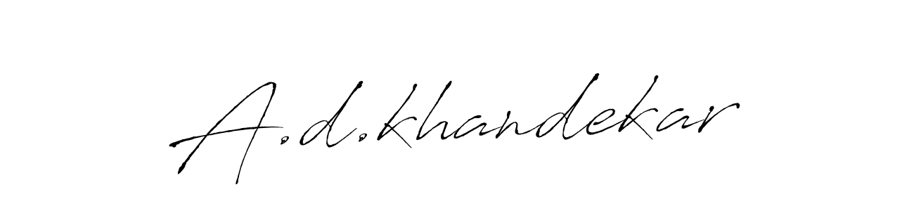 How to make A.d.khandekar signature? Antro_Vectra is a professional autograph style. Create handwritten signature for A.d.khandekar name. A.d.khandekar signature style 6 images and pictures png