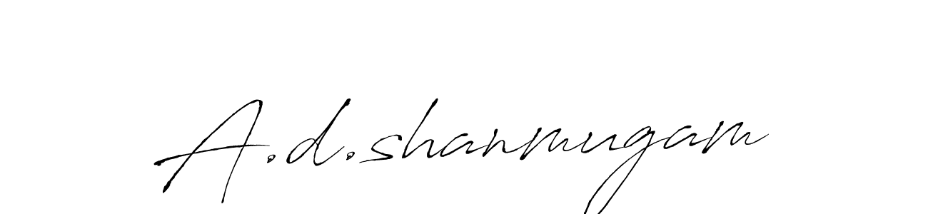 You can use this online signature creator to create a handwritten signature for the name A.d.shanmugam. This is the best online autograph maker. A.d.shanmugam signature style 6 images and pictures png