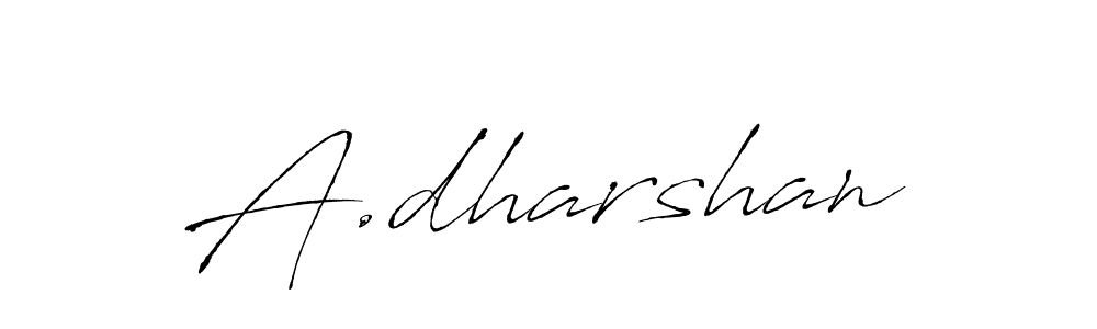 You should practise on your own different ways (Antro_Vectra) to write your name (A.dharshan) in signature. don't let someone else do it for you. A.dharshan signature style 6 images and pictures png