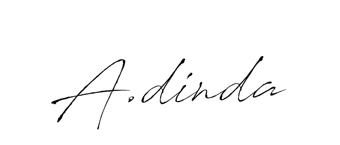 Create a beautiful signature design for name A.dinda. With this signature (Antro_Vectra) fonts, you can make a handwritten signature for free. A.dinda signature style 6 images and pictures png