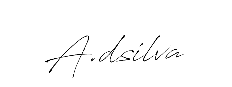 Make a beautiful signature design for name A.dsilva. With this signature (Antro_Vectra) style, you can create a handwritten signature for free. A.dsilva signature style 6 images and pictures png
