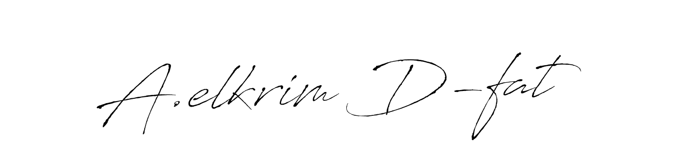 Use a signature maker to create a handwritten signature online. With this signature software, you can design (Antro_Vectra) your own signature for name A.elkrim D-fat. A.elkrim D-fat signature style 6 images and pictures png