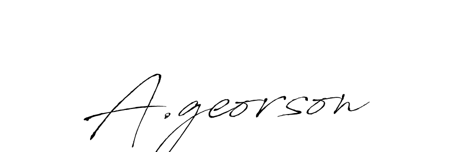 How to make A.georson name signature. Use Antro_Vectra style for creating short signs online. This is the latest handwritten sign. A.georson signature style 6 images and pictures png