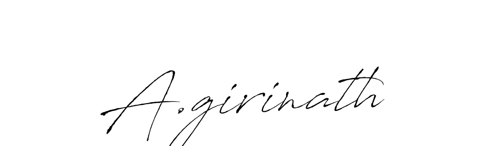 A.girinath stylish signature style. Best Handwritten Sign (Antro_Vectra) for my name. Handwritten Signature Collection Ideas for my name A.girinath. A.girinath signature style 6 images and pictures png