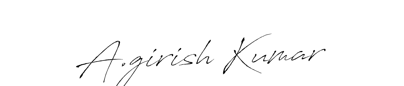 Create a beautiful signature design for name A.girish Kumar. With this signature (Antro_Vectra) fonts, you can make a handwritten signature for free. A.girish Kumar signature style 6 images and pictures png