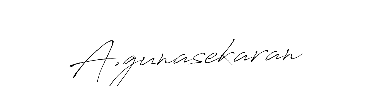 The best way (Antro_Vectra) to make a short signature is to pick only two or three words in your name. The name A.gunasekaran include a total of six letters. For converting this name. A.gunasekaran signature style 6 images and pictures png