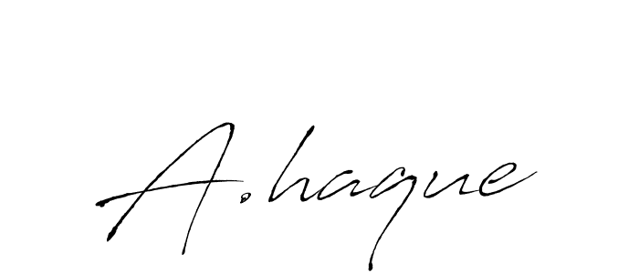 The best way (Antro_Vectra) to make a short signature is to pick only two or three words in your name. The name A.haque include a total of six letters. For converting this name. A.haque signature style 6 images and pictures png