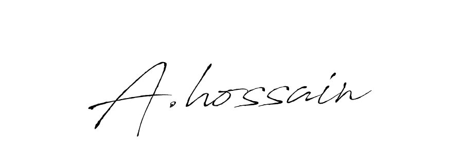 How to Draw A.hossain signature style? Antro_Vectra is a latest design signature styles for name A.hossain. A.hossain signature style 6 images and pictures png