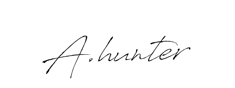 Also You can easily find your signature by using the search form. We will create A.hunter name handwritten signature images for you free of cost using Antro_Vectra sign style. A.hunter signature style 6 images and pictures png