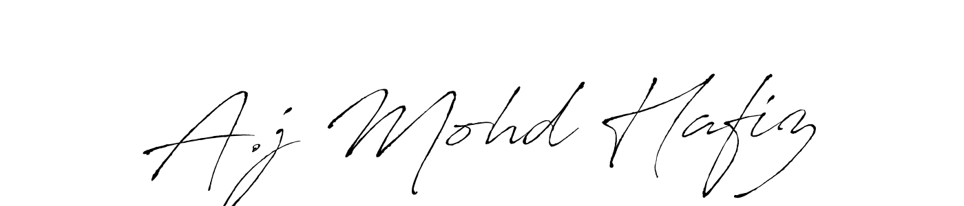 Design your own signature with our free online signature maker. With this signature software, you can create a handwritten (Antro_Vectra) signature for name A.j Mohd Hafiz. A.j Mohd Hafiz signature style 6 images and pictures png